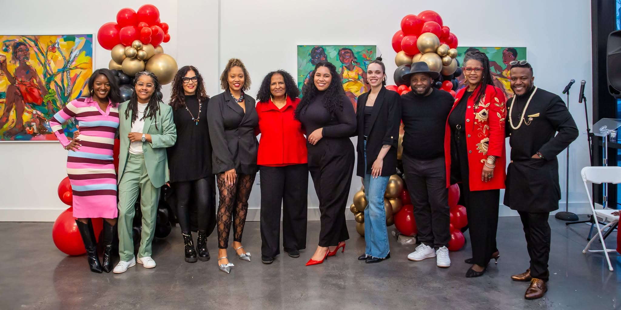 Newark Arts Team at the Newark ArtSpace Ribbon Cutting celebration