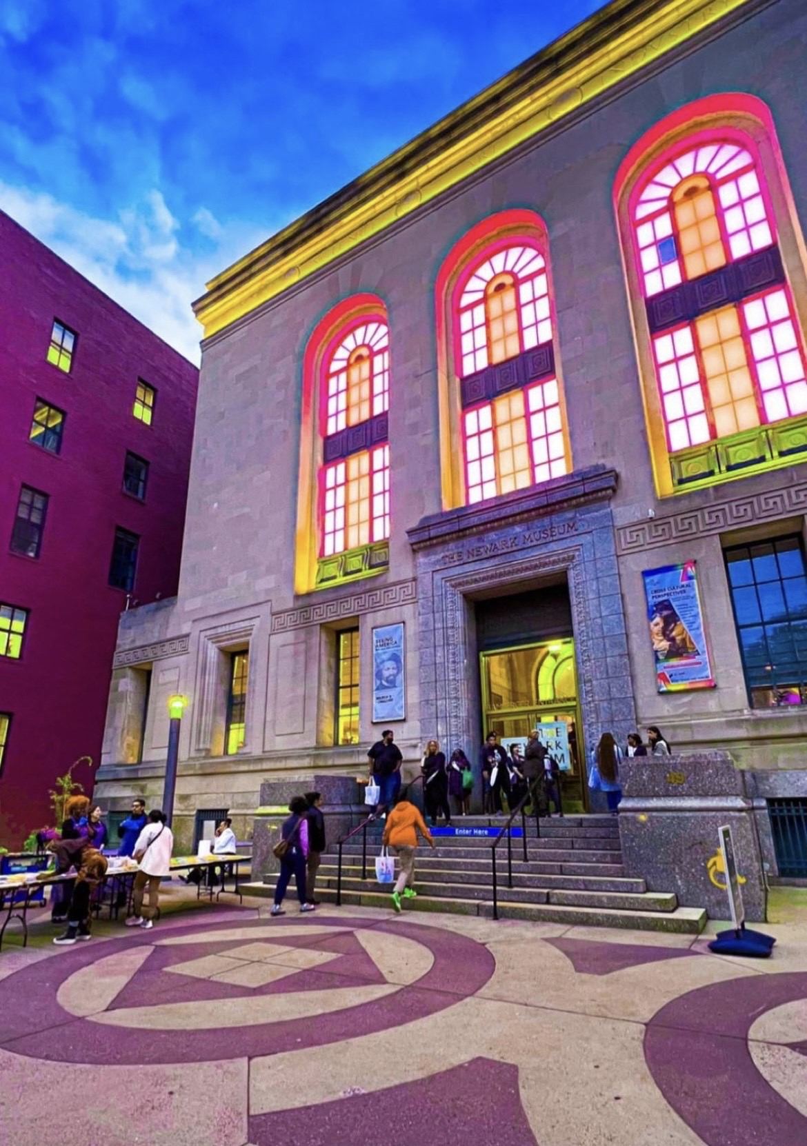 Community sourced photo from Allison Gordon (@gordz_xx28), main entrance of The Newark Museum of Art during Newark Arts Festival 2023.