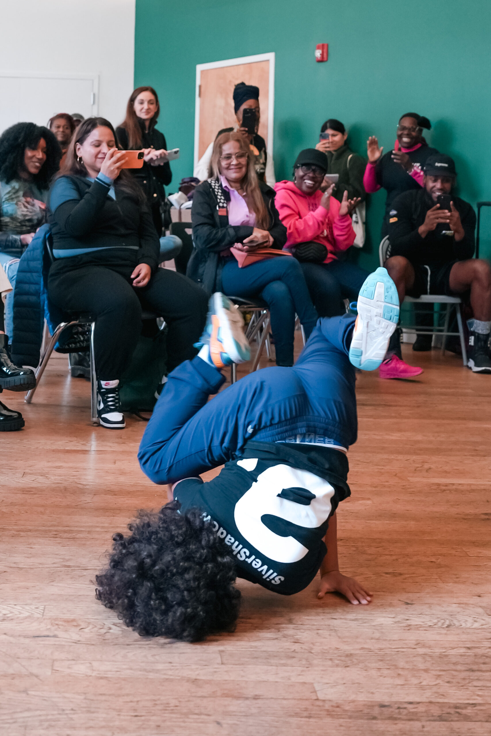 B-Boy Silver Shadow during Open Doors Kids 2023 Hip Hop dance demonstration