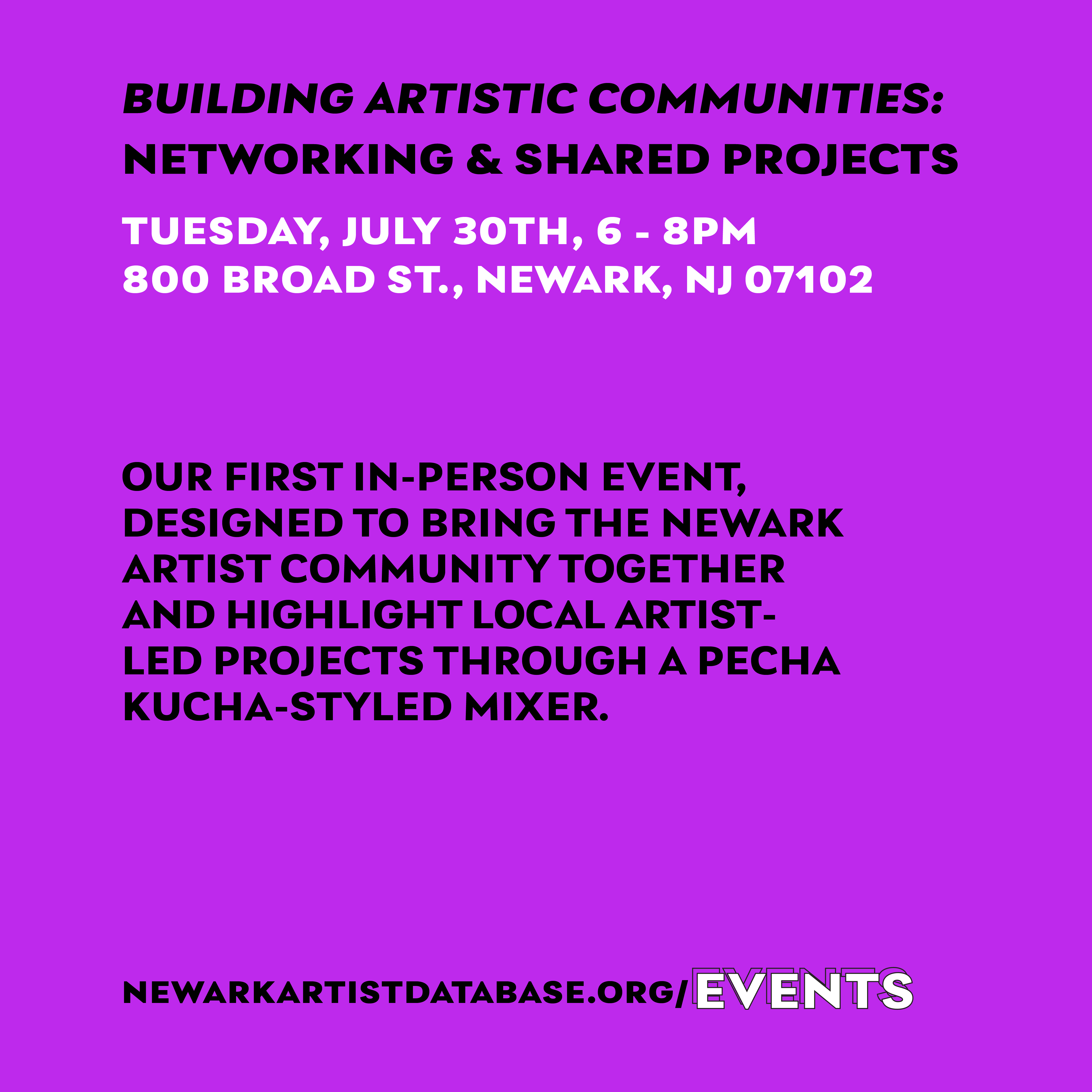 The cover of the Newark Arts Creative Convenings: Building Artistic Communities