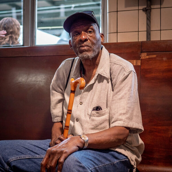 MikePeters Man With Cane Newark Penn Station